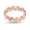 GNOCE Rose Gold Women's Band Rings Leaf Wrap Ring Bands