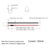 100pcs 12V Clear 5mm Prewired Light Emitting Diodes with 20cm