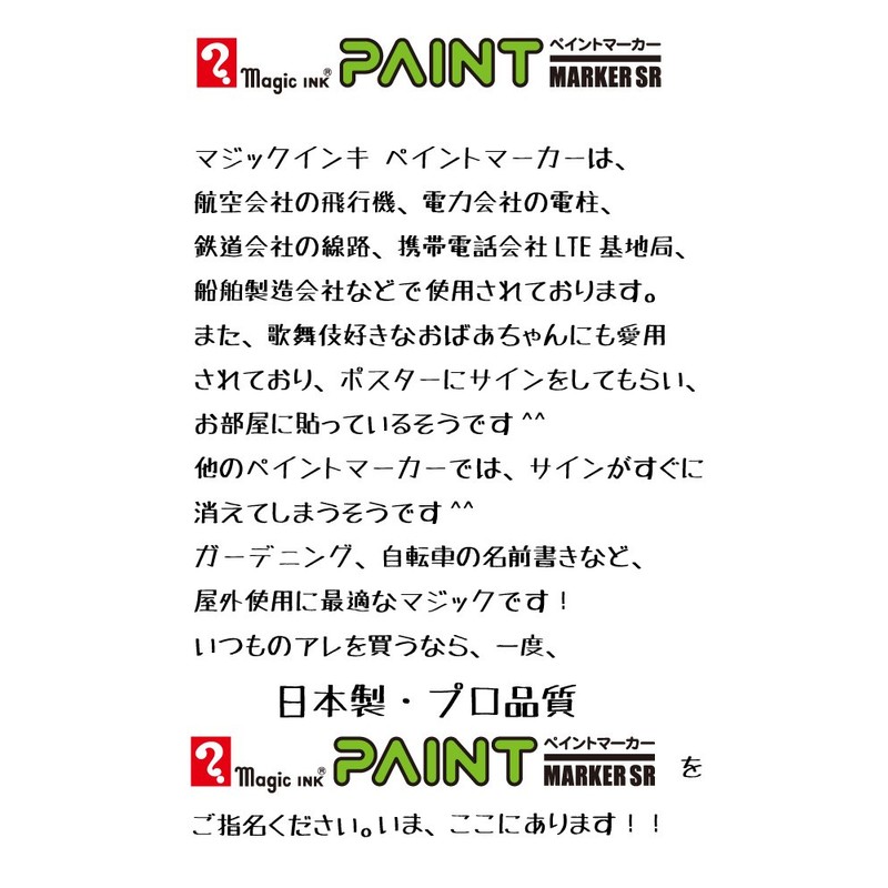 Teranishi Chemical MSR550-T1 Magic Ink Paint Marker, SR No.550, Medium