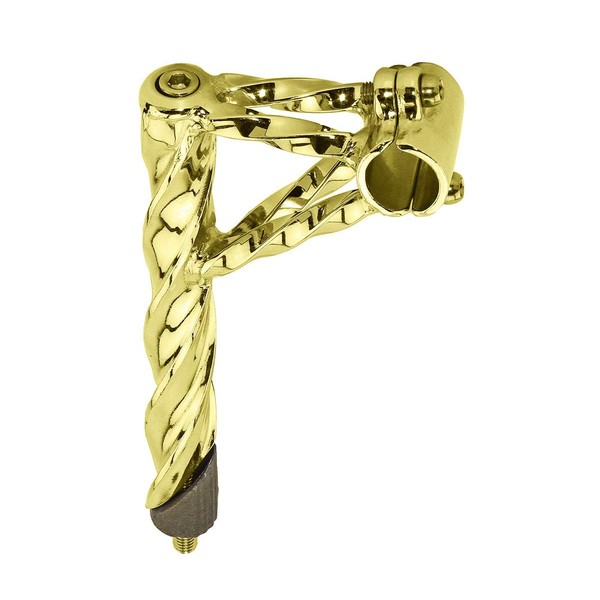 Alta Double Fat Twisted Steel Bicycle Stem in Gold, Multiple Sizes (22.2mm)