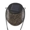 2pcs Outdoor Hanging Solar Lanterns IP65 Waterproof Solar Wrought Iron