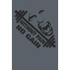 Without Pain No Gain: Fitness Journal. Format A5, 120 pages,