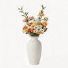 14.4 Inch Farmhouse Ceramic Vase for Pampas Grass, Off White