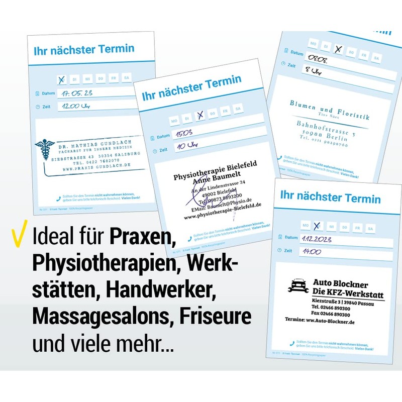 Frank Paperman® 600 appointment notes, 12 x appointment pads of