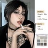 Black Eyeshadow Palette, Smokey Silver Glitter Gothic Eye Shadows Palettes
