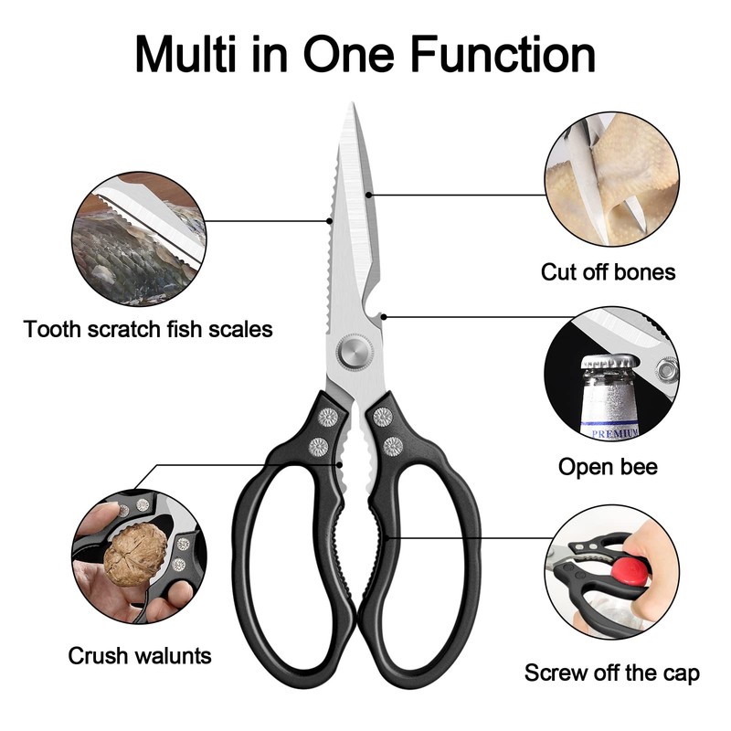 CGBE Kitchen Scissors, Multi-Purpose Kitchen Shears, Heavy Duty Dishwasher Safe