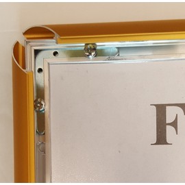 Gold Snap Poster Frame/Picture Frame/Notice Frame 8.5 x 11 Front Load Easy Open Snap Frame (Aluminum !!!)