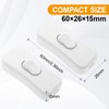 DAJING Inline Light Switch for Lamps - 2-Pack, 250V 2A,