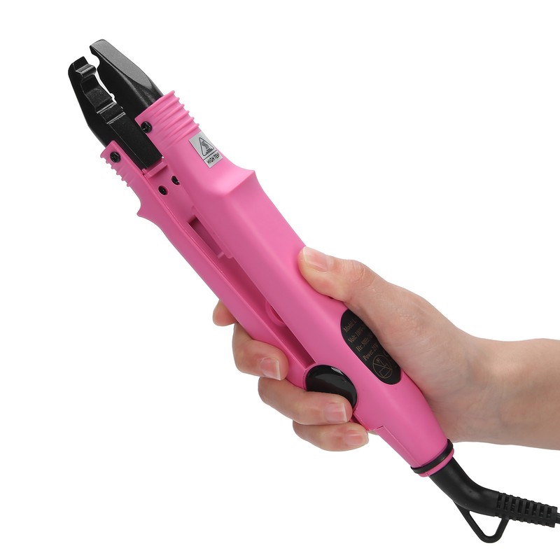 Professional Hair Extension Iron Household Hair Connector Styling Tool Pink