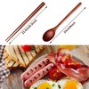 Wooden Spoon and Chopsticks Set Long Handle Spoon Chopstick Flatware