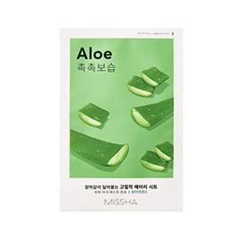 MISSHA Aloe Vera Sheet Mask Moisturising Cloth Mask Korean Cosmetics Kbeauty Set of 4