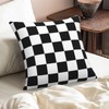 Black and White Checkered Classic Checkerboard Throw Pillow Covers Set