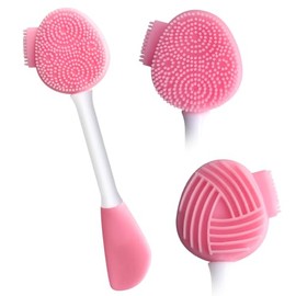 MUIIGOOD Cepillo exfoliante de silicona para mascarilla facial, limpieza de labios, cepillo de lavado y limpieza facial, herramienta para el cuidado d