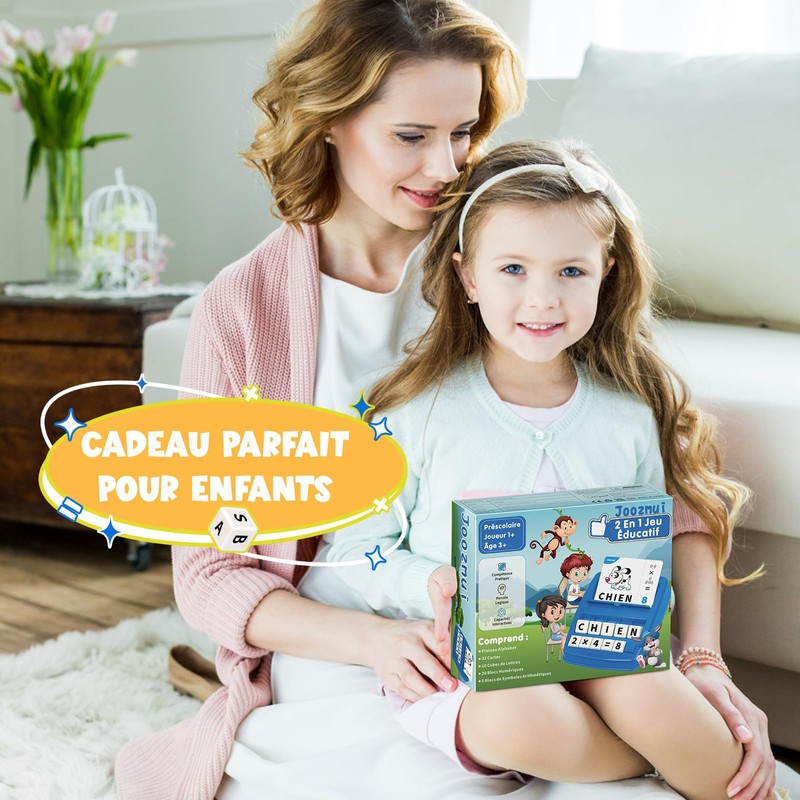 Joozmui Jeu Éducatif 2 en 1 sur Chiffres et Lettres