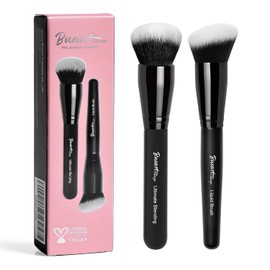 Viewart Design Ultimate Blending Makeup Brush with Liquid Blusher Brush Cream Foundation Bronzer & Mineral Powder Soft and Dense Bristol Cruelty Free M9 / 뷰아트 디자인 리퀴드 블러셔 브러시를 사용한 궁극의 블렌딩 메이크업 브러시 크림 파운데이션 브론저 & 미네랄 파우더 부드럽고 촘촘한 브리스틀 크루얼티 프리 M9