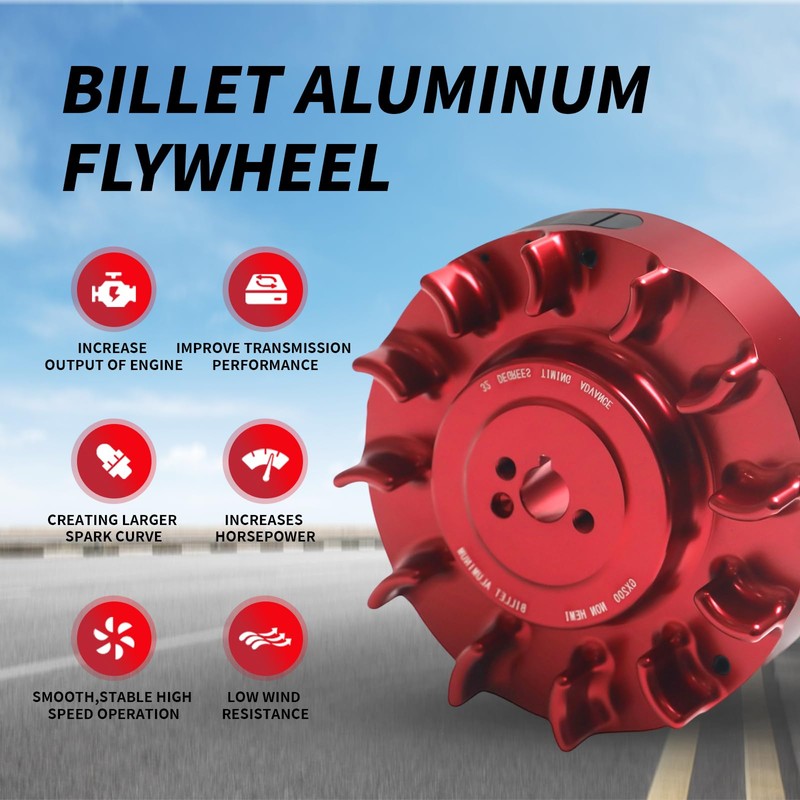 Speedway Billet Aluminum Flywheel For Predator 196cc, 212cc NonHemi Cast,For