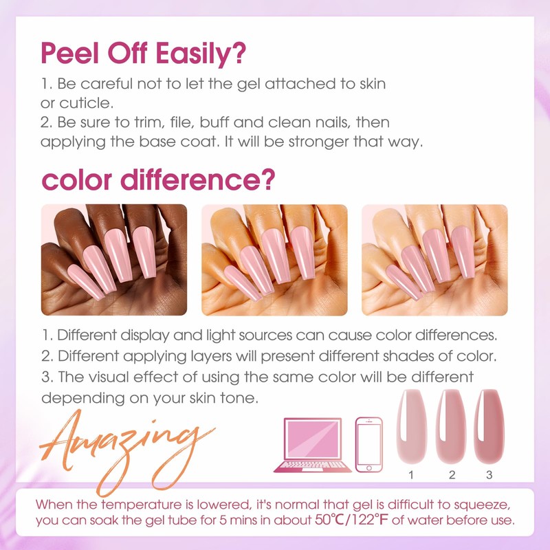 ROSALIND Poly Nail Gel Colors Kit -14 Colors +72 Nail