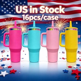 40 OZ Colorful Rainbow Plated Vacuum Insulated Coffee Cup 40 OZ Insulated Water Bottle for Daily Usecolor: 4 colors mixed, capacity: 40 oz