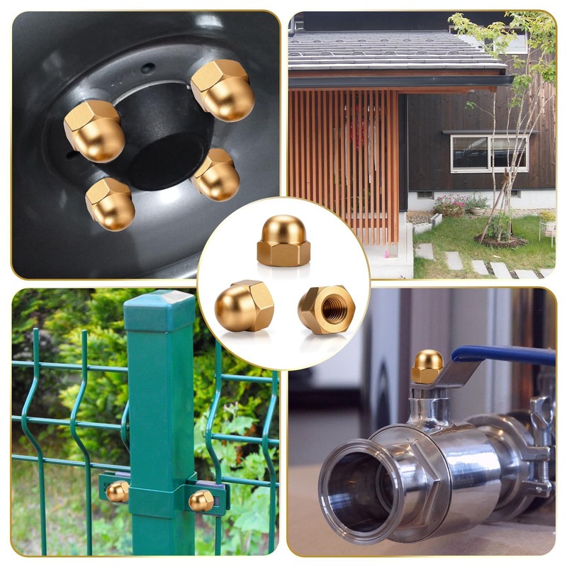 SWTYExt Pack of 40 Cap Nuts M3 Brass Cap Nuts