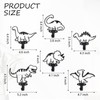 OYEFLY 6 Pcs Dinosaur Coat Hooks,Metal Dinosaur Room Decor (Style