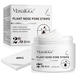 Blackhead Remover Mask 2% BHA Peel Off Kit for Nose and Face Deep Cleansing Nose Pore Strips 30G+60Pcs / 블랙헤드 리무버 마스크 코와 얼굴용 2% BHA 필 오프 키트 딥 클렌징 코 모공 스트립 30G+60Pcs