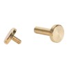 50 Set Binding Rivet Round Flat Head Brass Slot Screw
