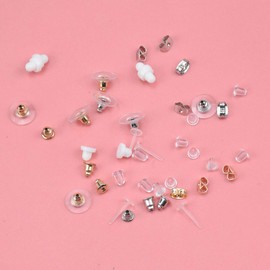 kissral 530 Pieces Earring Backs 10 Styles Rubber Plastic Butterfly Shape Earring Accessories Backs Keepers Earring Safety Back for Women's DIY Jewelry Supplies