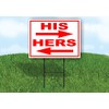 HIS HERS arrows red - Double Sided Yard Sign ROAD