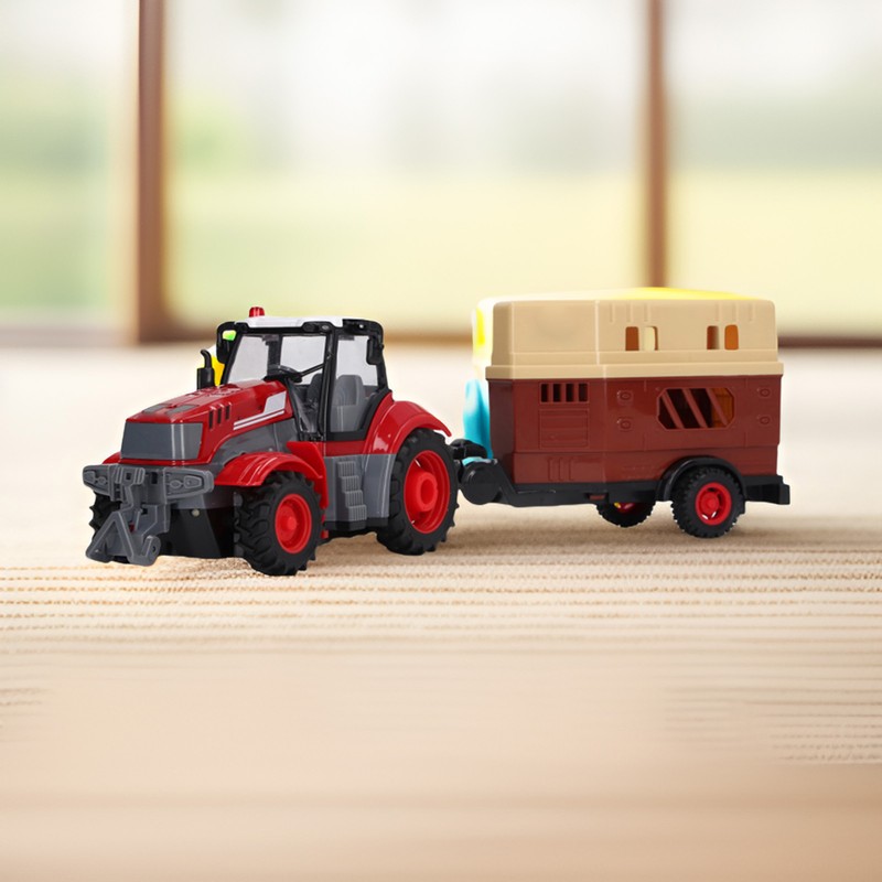 RC Farm Tractor Toy Educational Rechargeable Remote Control Electronic Farm