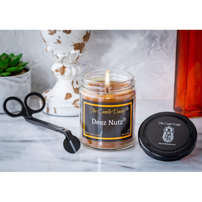 Deez Nutz- Hazelnut Vanilla- the Candle Daddy- 6 Ounce- 40