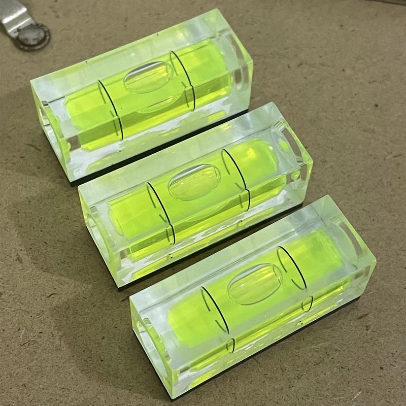 LAIESYA 3Pcs Small Square Magnetic Spirit Levels Set Precision Bubble