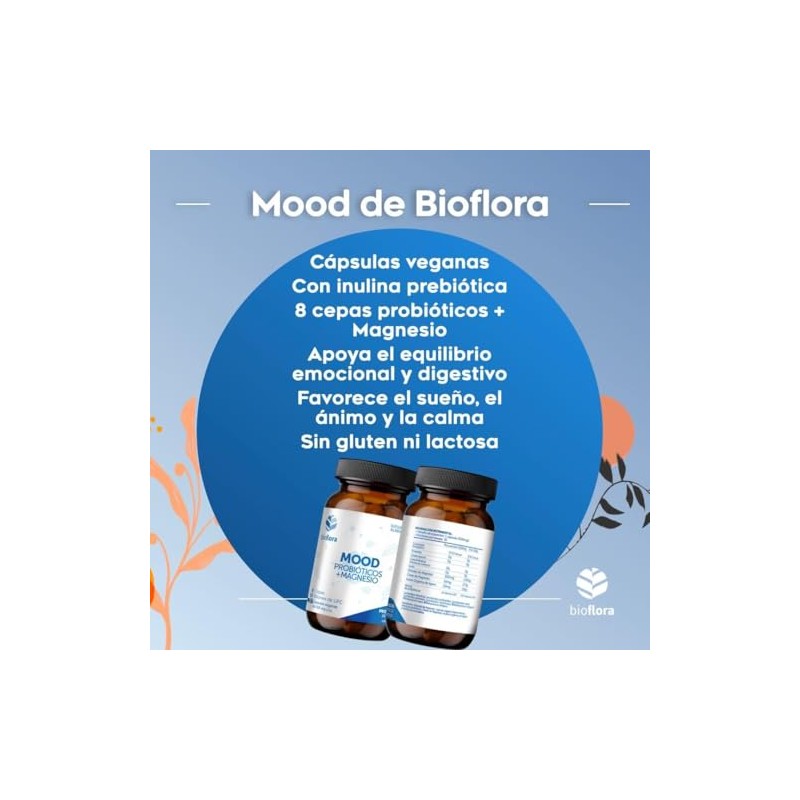 Pack 2 Frascos Probióticos Citrato y Glicinato de Magnesio Mood