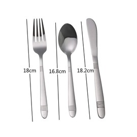 Callyne Set of 3 Stainless Steel Camping Flatware Set with Case