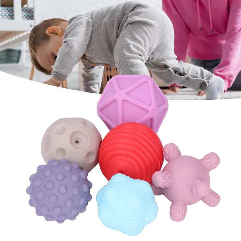 Soft Rubber Building Blocks DIY Infants Toddlers Manual Brain Relief