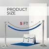 4 PCS Blue Velvet Rope - 5 Ft Crowd Control
