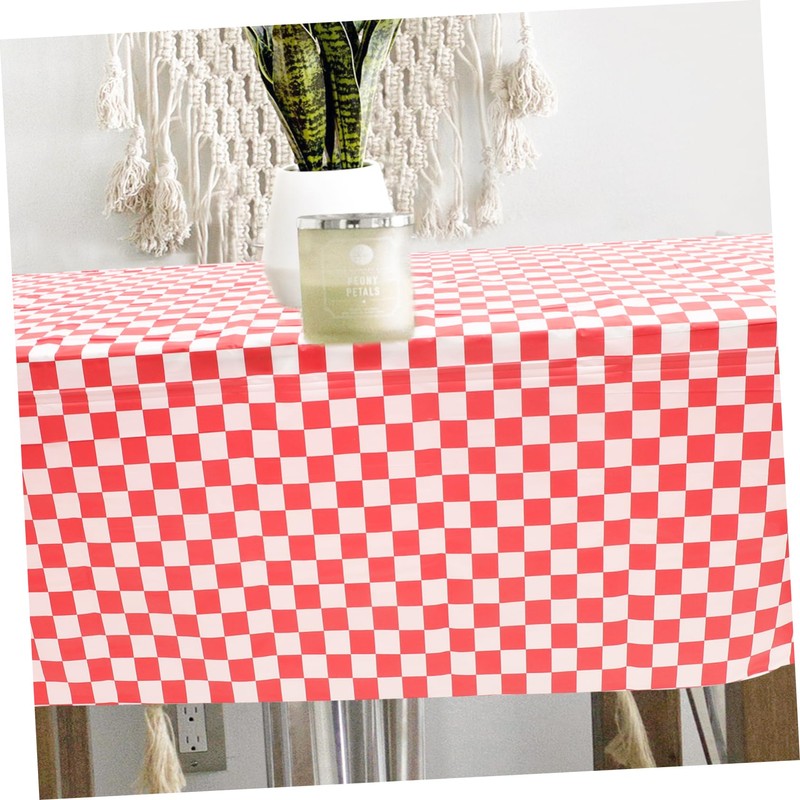 Gatuida Pcs Racing Plaid Tablecloths Party Table Cover Checkered Plastic