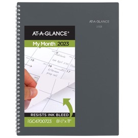 AT-A-GLANCE 2023 Monthly Planner, DayMinder, 8-1/2" x 11", Large, Gray (GC47007)