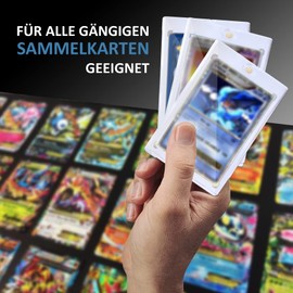 Titokiwi Trading Card Cases - Acrylic Protective Case for Trading Cards Set of 3 - Suitable for All Standard Trading Cards - with Secure Magnetic Closure