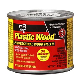DAP 7079821412, White, 21412 Plastic Ready to Use Solvent Wood Filler, 1/4-Pint, 4 oz