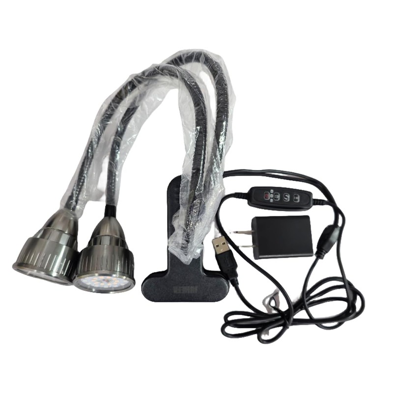 Juhefa Grow Light for Indoor Plants Growing, Gooseneck Clip-on Plant