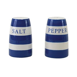Blue Band Salt & Pepper Shakers