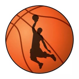 Unbranded 30 basketball stickers labels envelope seals 1.5" birthday party favors