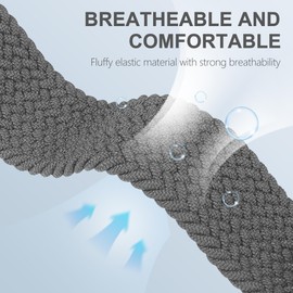 2 Pack Nylon Bands Compatible With Garmin Vivoactive 6/5/Forerunner 165/55/645/245 Music Watch Band, 20mm Soft Elastic Nylon Bands Replacement for Garmin Venu/Venu Sq/Venu Sq 2/Vivoactive 3 Women Men