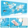 Carethos Kids World Map Desk Mat, Educational PU Leather Table