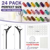 Xuhal 24 Pack Pegboard Spool Hooks for 1/4" Pegboard Organizer
