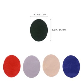 SUPVOX Oval Iron On Patch DIY Velvet Jeans Patches Elbow Knee Decorative Repair Kit for Clothing 10 Pcs