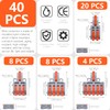 XALXMAW 40Pcs Lever Wire Connector, DIY Mini Compact Splicing Electrical