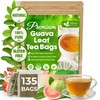 FreshDrinkUS, Premium 135 Guava Leaf Tea Bags, Handmade, From Great