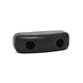 ZEROplus 125mm Heavy Duty Rubber Radiused Door Buffer with Two Fixing Holes, Z115.11