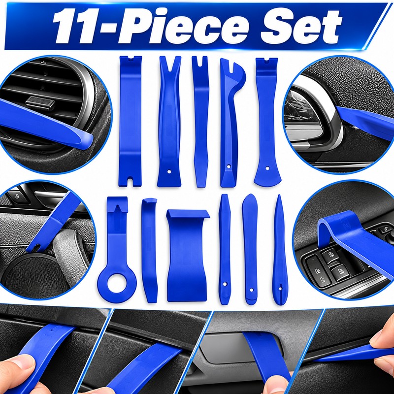 5/11/19-Piece Car Trim Removal Tool Set – Clip Pliers, Fastener